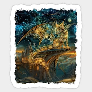 Mystic Fox Spirit - Fantasy Gargoyle Guardian Sticker